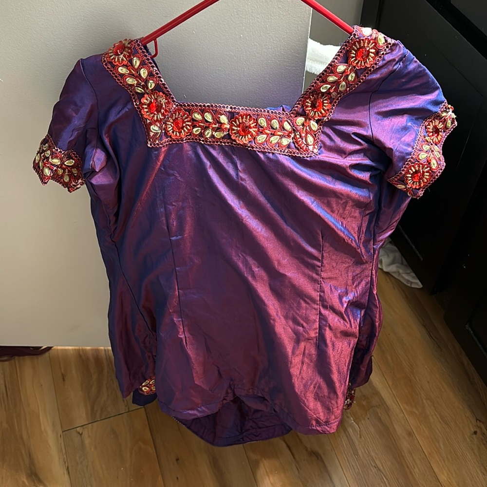 Matching Indian skirt and blouse set